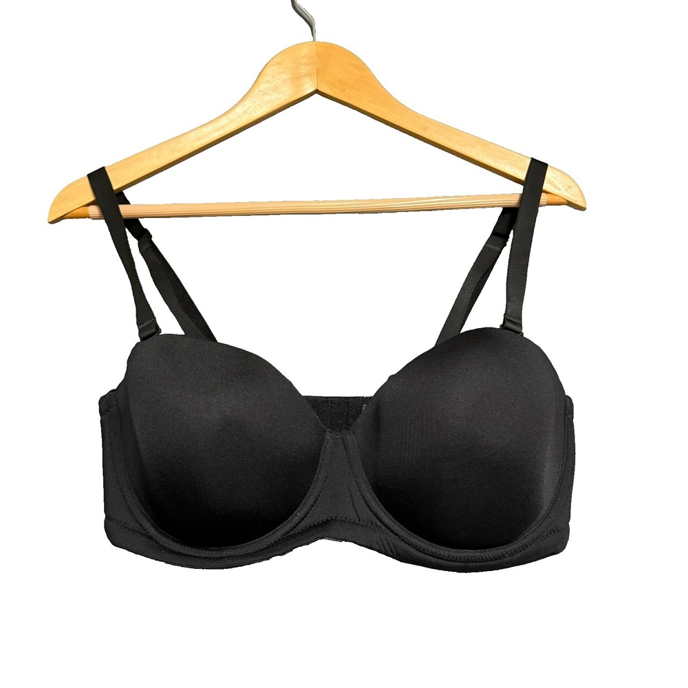 Wacoal Red Carpet Convertible Bra 38DD Black Underwire Minimalist Chic Classic